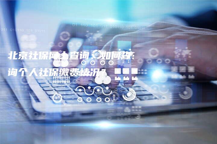 北京社保网上查询：如何查询个人社保缴费情况？